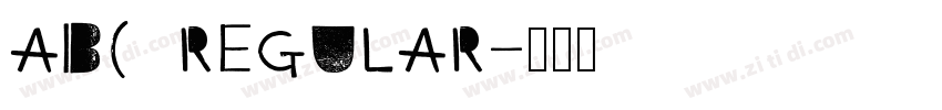 ABC REGULAR字体转换